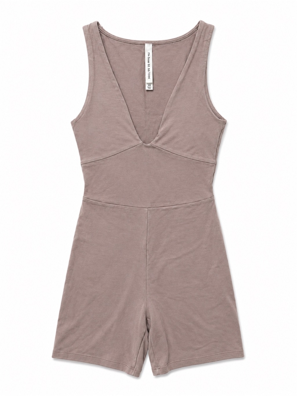 Aritzia Babaton Dusty Mauve Sleeveless V-Neck Romper